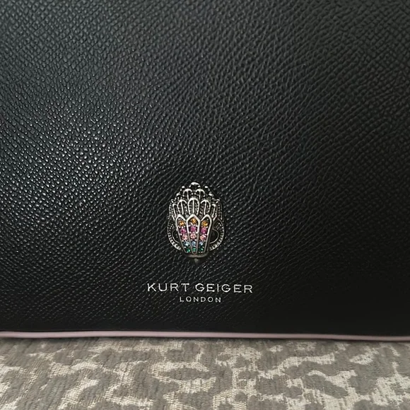 Kurt Geiger Black Leather Crossbody Bag with Adjustable Strap - Picture 2 of 7